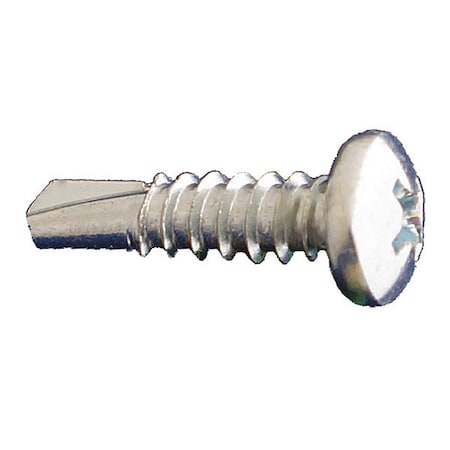 Self-Drilling Screw, #8 x 1-1/4 in, Zinc Plated Steel Pan Head Phillips Drive, 5000 PK MPN:PPSDZ081104