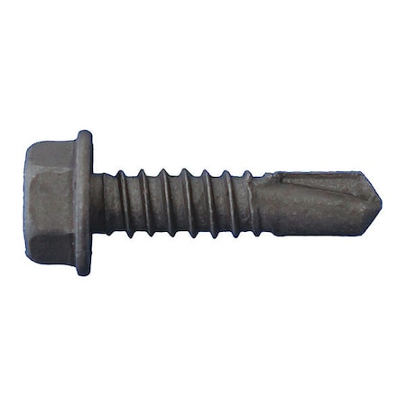 Self-Drilling Screw, #14 x 1 in, Dagger Guard Bronze Coating Steel Flange Hex Head 2500 PK MPN:SDCT1410BRZ