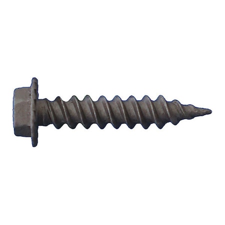 Sheet Metal Screw, #10 x 1-1/2 in, Dagger Guard Steel Flange Hex Head External Hex Drive, 3500 PK MPN:SMCT101128BRZ
