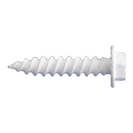 Sheet Metal Screw, #10 x 1-1/2 in, Dagger Guard Steel Flange Hex Head External Hex Drive, 3500 PK MPN:SMCT101128WHT