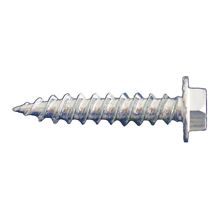 Sheet Metal Screw, #8 x 3/4 in, Zinc Plated Steel Flange Hex Head External Hex Drive, 10000 PK MPN:SMZ08034