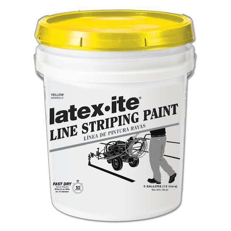 Striping Paint, 5 gal., Yellow, Water -Based MPN:5040