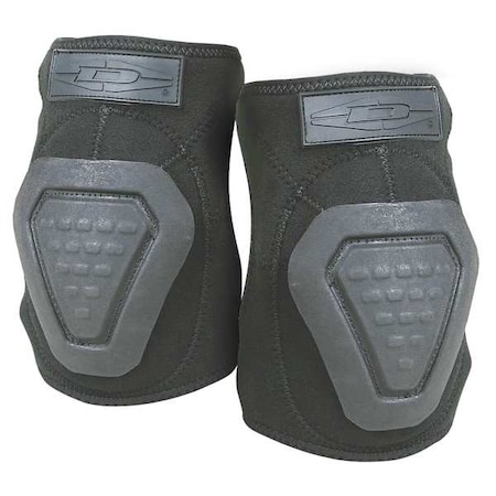Elbow Pads, Non-skid, Foam, Plastic Pad, Foam Cap, hook-and-loop Closure, 2 Straps, Black MPN:DNEP-B