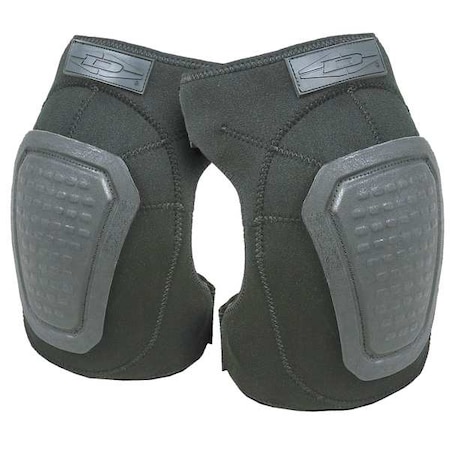 Knee Pad, Non-skid, Foam Pad, Foam Cap, hook-and-loop Closure, 2 Straps, Black, Universal MPN:DNKP-B