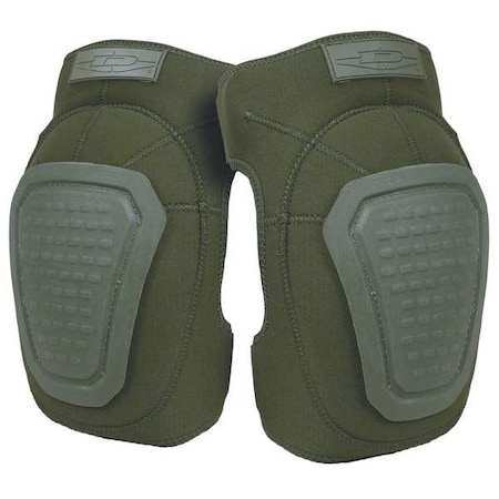 Knee Pad, Non-skid, Foam Pad, Foam Cap, hook-and-loop Closure, 2 Straps, Green, Universal MPN:DNKP-OD