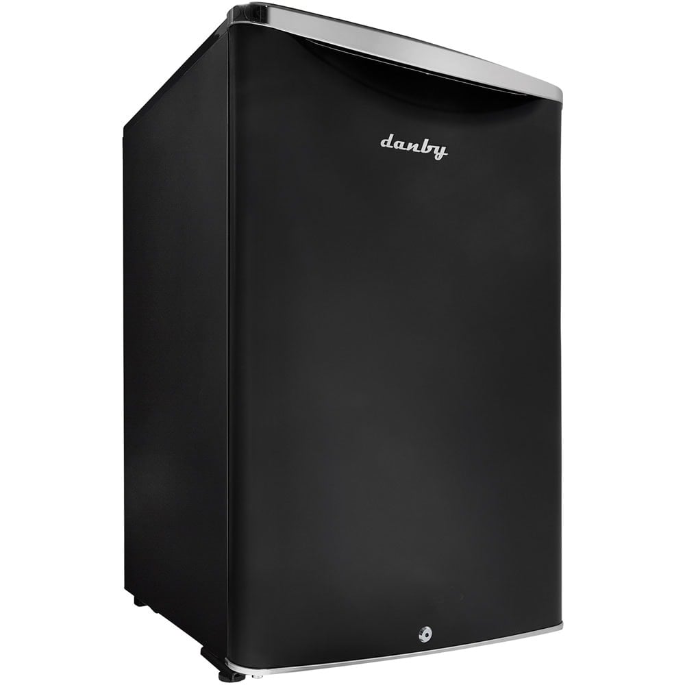 Danby 4.4 Cu.ft. Compact Refrigerator - 4.40 ft³ - Auto-defrost - Reversible - 4.40 ft³ Net Refrigerator Capacity - DAR044A6MDB MPN:DAR044A6MDB
