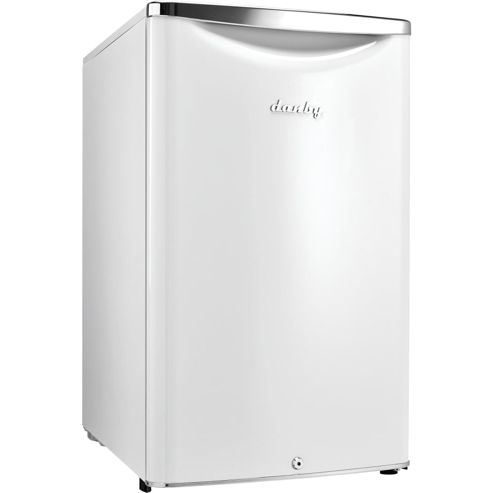 Danby 4.4 Cu.ft. Compact Refrigerator - 4.40 ft³ - Auto-defrost - Auto-defrost - Reversible - 4.40 ft³ Net Refrigerator Capacity - Metallic - Chrome MPN:DAR044A6PDB