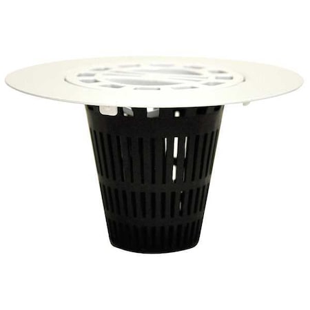 Shower Drain, Hair Catcher, White MPN:9D00010533