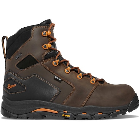 Men's 6-Inch Work Boot, 9 D, Brown, Orange, 13880 MPN:13880-9D