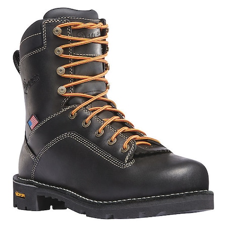Men's 8-Inch Work Boot, 10 1/2, Alloy Toe, 8 in H, Black, 17311 MPN:17311-10.5EE
