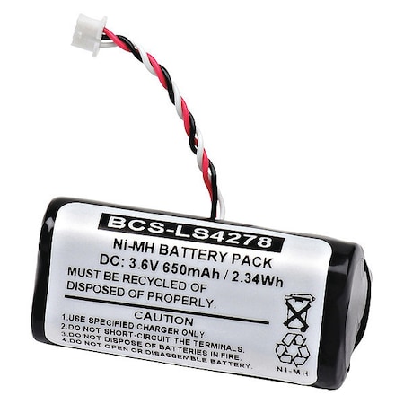 Battery 3.6 Volt Nickel Metal Hydride Dantona Bar Code Scanner Battery MPN:BCS-LS4278