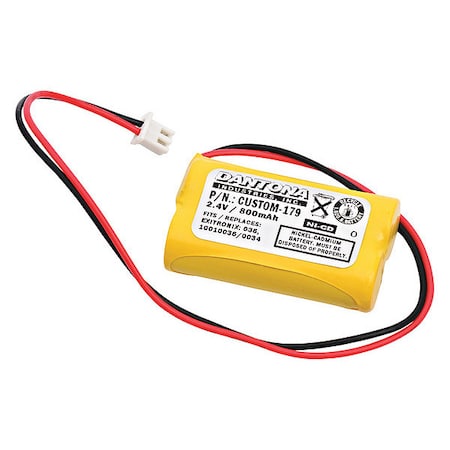 Battery 2.4 Volt Nickel Cadmium Dantona Emergency Lighting Battery MPN:CUSTOM-179