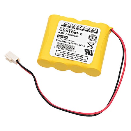 Battery 4.8 Volt Nickel Cadmium Dantona Emergency Lighting Battery MPN:CUSTOM-2