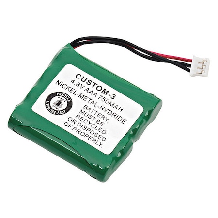 Battery 4.8 Volt Nickel Metal Hydride Dantona Emergency Lighting Battery MPN:CUSTOM-3