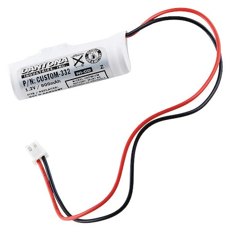 Dantona Battery - For Emergency Lighting - Battery Rechargeable - AA - 900 mAh - 1.2 V DC - 1-/ Pack MPN:CUSTOM-332