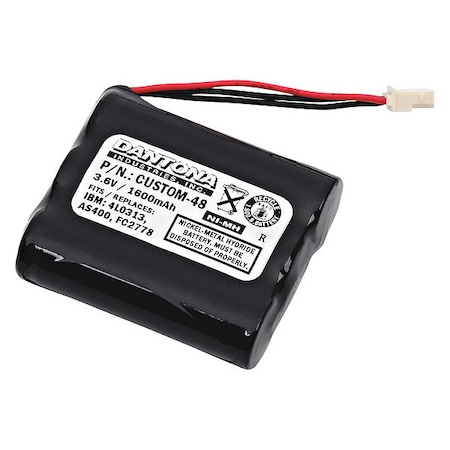 Battery 3.6 Volt Nickel Metal Hydride Dantona Emergency Lighting Battery MPN:CUSTOM-48