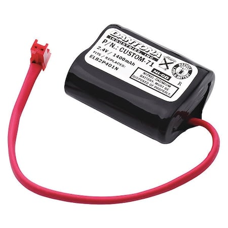 Battery 2.4 Volt Nickel Cadmium Dantona Emergency Lighting Battery MPN:CUSTOM-71