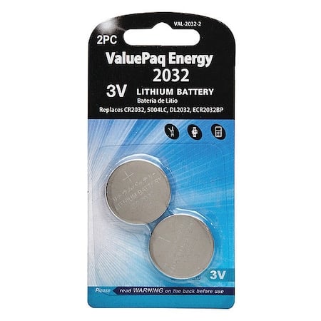 Battery 3 Volt Lithium (CR) Dantona 2 Pack Lithium Batteries MPN:VAL-2032-2
