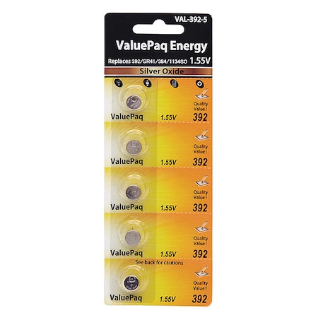 Battery 1.55 Volt Silver Oxide Dantona 5 Pack Specialty Batteries MPN:VAL-392-5