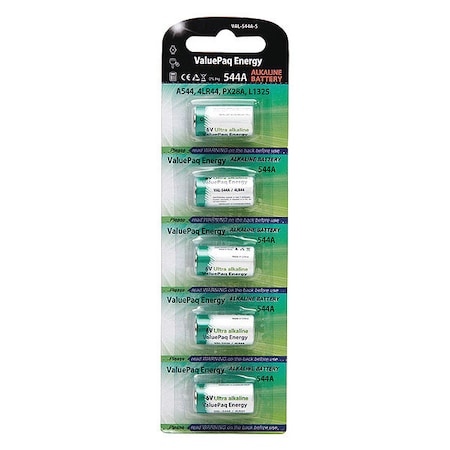 Battery 6 Volt Alkaline Dantona 5 Pack Specialty Batteries MPN:VAL-544A-5