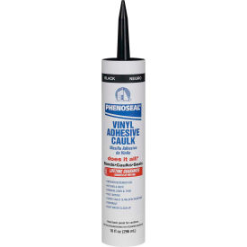 PHENOSEAL® Does It All® Vinyl Adhesive Caulk - 10 oz. Black - 5113606102 5113606102 - Pkg Qty 12