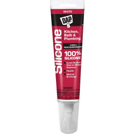 DAP® Kitchen & Bath 100 Silicone Rubber Sealant - 2.8 oz. White - 7079800750 7079800750 - Pkg Qty 6