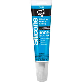 DAP® Window Door & Siding 100 Silicone Rubber Sealant - 2.8 oz. White - 7079800752 7079800752 - Pkg Qty 6