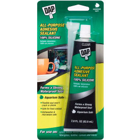 DAP All Purpose 100 RTV Silicone Rubber Sealant - 2.8 oz. Clear - 7079800755 7079800755 - Pkg Qty 6