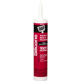 DAP® Kitchen & Bath 100 Silicone Rubber Sealant - 9.8 oz. White - 7079808640 7079808640 - Pkg Qty 12