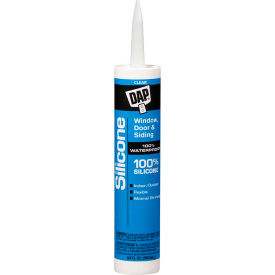 DAP® Window Door & Siding 100 Silicone Rubber Sealant - 9.8 oz. Clear - 7079808641 7079808641 - Pkg Qty 12