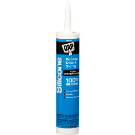 DAP® Window Door & Siding 100 Silicone Rubber Sealant - 9.8 oz. White - 7079808646 7079808646 - Pkg Qty 12