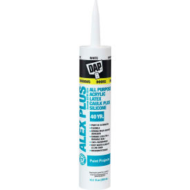 DAP® ALEX PLUS® Acrylic Latex Caulk Plus Silicone - 10.1 oz. White - 7079818152 7079818152 - Pkg Qty 12