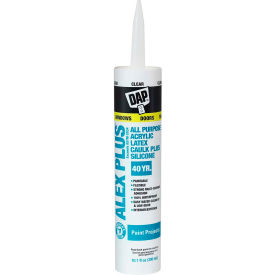 DAP® ALEX PLUS® Acrylic Latex Caulk Plus Silicone - 10.1 oz. Clear - 7079818156 7079818156 - Pkg Qty 12