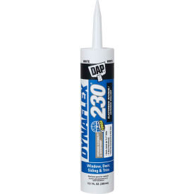 DAP® DYNAFLEX 230® 100 Waterproof WindowDoor & Trim Sealant -10.1 oz. White -7079818275 7079818275 - Pkg Qty 12