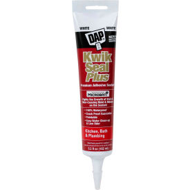DAP® KWIK SEAL PLUS® Adhesive Sealant w/ MICROBAN® - 5.5 oz. Gloss White -7079818526 7079818526 - Pkg Qty 12