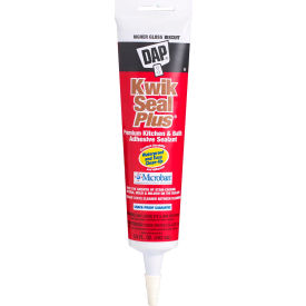 DAP® KWIK SEAL PLUS® Adhesive Sealant w/ MICROBAN® -5.5 oz Gloss Biscuit -7079818539 7079818539 - Pkg Qty 12