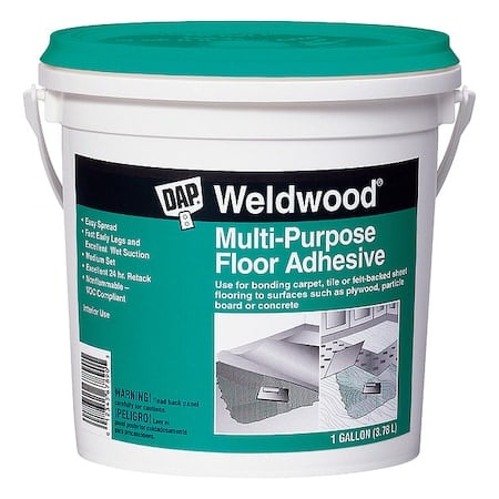 Floor Adhesive, Multi-Purpose Floor Series, Opaque, 1 gal, Pail MPN:00142