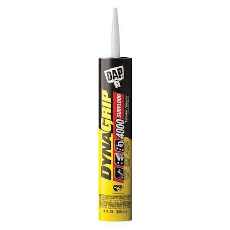 Floor Adhesive, 4000 Subfloor Series, Amber, 28 oz, Cartridge MPN:25117