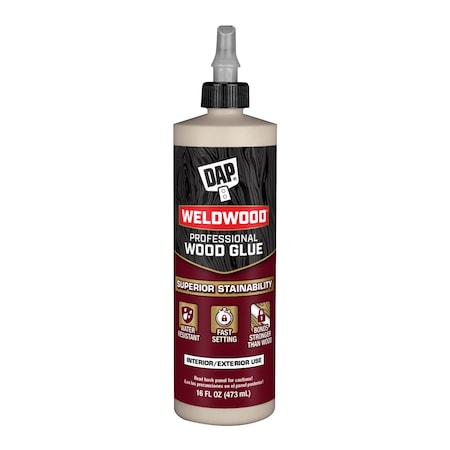 Professional Wood Glue, Weldwood Series, 16 fl oz, Bottle MPN:7079800481
