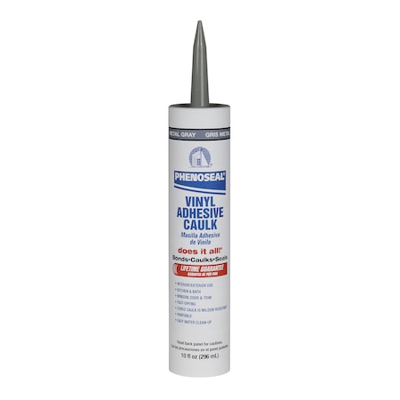 Phenoseal Does It All Vinyl Caulk Metal Gry 10OZ MPN:04102