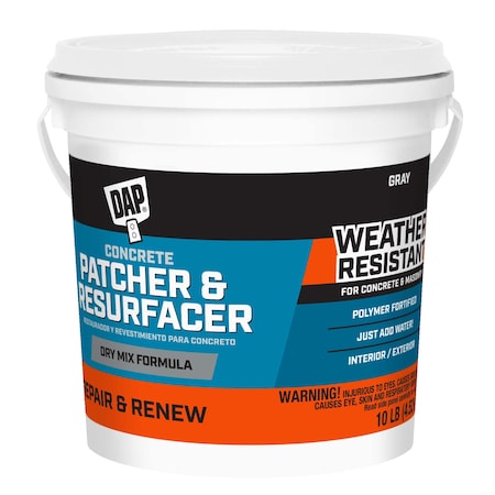Concrete Patcher & Resurfacter Gray 10 Lb MPN:10468