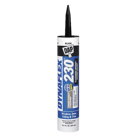 Acrylic Latex Elastomeric Sealant, 10 oz, Cartridge, Black, Elastomeric Latex Base, Dynaflex 230 MPN:18280