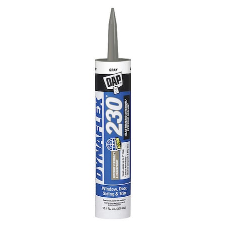 Acrylic Latex Elastomeric Sealant, 10 oz, Cartridge, Gray, Elastomeric Latex Base, Dynaflex 230 MPN:18286