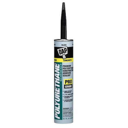 Polyurethane Sealant, 10 oz, Cartridge, Black, Polyurethane Base, Polyurethane MPN:18816