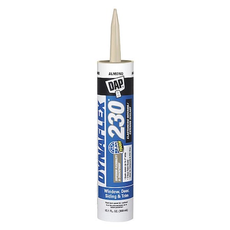 Acrylic Latex Elastomeric Sealant, 10 oz, Cartridge, Almond, Elastomeric Latex Base, Dynaflex 230 MPN:70798-18288