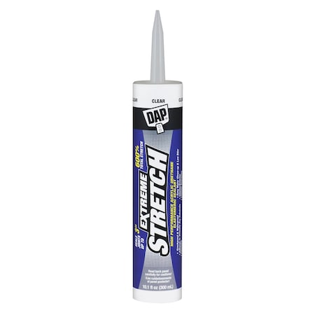 Extreme Stretch Acrylic Sealant, 10 oz, Cylinder, Acrylic Urethane Base, Clear MPN:7079818716