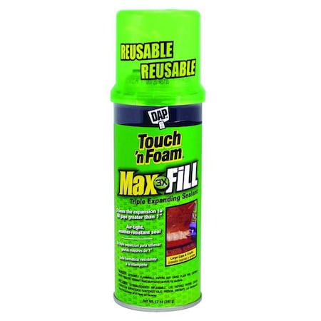 Spray Foam Sealant, Straw Application Method 12 oz, Aerosol Can, Tan, 2-3:1 Expansion Ratio MPN:7565000043