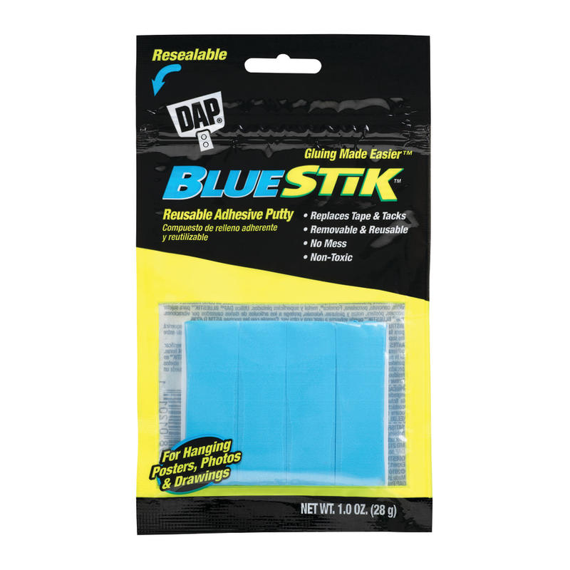 DAP BlueStik Reusable Adhesive Putty, 1 Oz, Pack Of 12 MPN:DAP01201-12