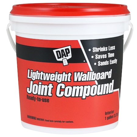 Wallboard Joint Compound, 1 gal, Tub, White, Lightweight Wallboard MPN:10114