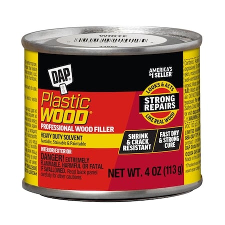 Solvent Wood Filler, Can, White, Plastic Wood MPN:21412